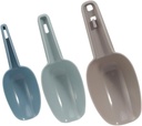 Cabilock Plastic Baking Cereal Scoop Set Ice Shovel Spatula Kitchen Tool 3-piece Ice Cube Scoop Easy Clean
