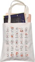 LEVLO 25 Classical Music Composers Musician Shopping Bag Music History School Tote Bag Birthday Graduation Gift