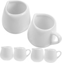 6pcs Ceramic Sauce Spoon Cups Milk Jar Handle Sauce Creamer Cups Reusable for Coffee Tea