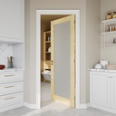 30 x 80 Pine Wood Slab Doors, Frosted Glass Interior French Door Slab, Soild Core & Unfinished Natural Wood Single Panel as Bedroom Pantry Laundry Closet Door Panel, No Assembly Required