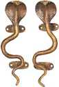 Exotic India Snake Door Handles, Antique-Yellow