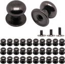32pcs Mini Drawer Pulls, 0.37inch Small Knobs for Jewelry Box, Metal Round Mini Knobs Handles for Wood Case Drawer Cabinets Closet Cupboard (Black)