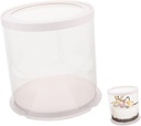 2pcs Cake Carrier Transparent Birthday Cake Box and Oil Parties and Outdoor Events