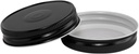 North Mountain Supply - SB70-BK-12 Regular Mouth Metal One Piece Mason Jar Safety Button Lids (Pack of 12, Black)