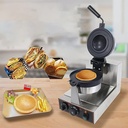 Commercial Waffle Maker Iron Machine, Burger Waffle Maker, Single Head Non Stick Press Hamburger Machine, Ice Cream Stuffed Burger Machine for Home Kitchen Use Breakfast Snack Ba