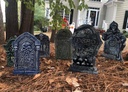 Halloween Tombstone Decorations Gravestone Decor for Graveyard Headstone Yard Signs Outdoor Lawn Yard Garden Decorations Halloween Yard Stakes - 6PCS