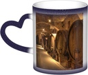 Evealyn Wine Cellar In Tuscany Printed Coffee Mug Color Changing Mug Heat Changing Ceramic Coffee Cups Starry Sky Heat Sensitive Tea Cups For Men Women