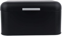 Beautiful Retro Bread Container, Odorless Storage Box, Metal for Living Room Easy to for Kitchen Save Space(black)