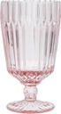 Fortessa Archie Glass Drinkware, Goblet Glass (Set of 6), 14.2 Ounce, Pink