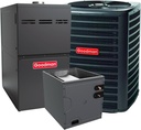 Goodman 3 TON 14 SEER2 Upflow R-32 AC System with 80% AFUE 60k BTU Low NOx furnace (GLXS3BN3610 condenser with GM9S800604BX furnace and CAPTA3626B3 coil)