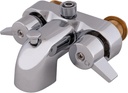 EZ-FLO Two-Handle Add-On Shower Diverter Bathcock, Chrome Plated, 11129