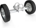 Adjustable Sliding Gate Wheel, 6" Tensioner Set with Mounting Bracket and U-Bolts - Premium Gate Accessory for Smooth Operation, Rubber Wheels for Metal Tube Gates and Driveway Gates