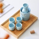 Ceramic Sake Set, Japanese Wine Pot & Soju Cup, Retro Chinese Style, Household Use