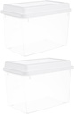STOBAZA 2Pcs Transparent Bread Storage Container Reusable Airtight Fridge Food Box Toast Box for Kitchen Organization and Freshness