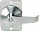 Tell Cortland Satin Chrome Steel Entry Lever ANSI Grade 1 2 in.