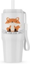 3dRose, Oh, for fox sake in a banner with an adorable fox on white background., 20oz Tumbler