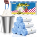 Small Trash Bags 4 Gallon with Drawstring, 1.1 Mil 15 Liter White Thick Unscented Small Plastic Garbage Bags for Bathroom, Wastebasket Liners for Toilet Home Office and Bedroom (4 Gal-120)