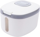 LOYALHEARTDY 5KG Rice Dispenser Kitchen Container Bucket Airtight Dispenser Grain Sealed Jar Flip Cover Bucket with Measuring Cup Large Airtight Dry Food Storage for Cereal Grain
