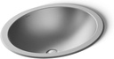 KOHLER K-2608-SU-NA Bachata Drop-In/Undermount Bathroom Sink with Luster Finish, Without Overflow, Stainless Steel