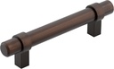 Richelieu Hardware BP501696BORB Greenwich Collection 3 3/4-inch (96 mm) Center-to-Center Brushed Oil-Rubbed Bronze Modern Cabinet and Drawer Bar Pull Handle for Kitchen, Bathroom, and Furniture