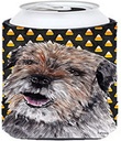 Caroline's Treasures SC9529TBC Border Terrier Candy Corn Halloween Tall Boy Hugger Can Cooler Sleeve Hugger Machine Washable Drink Sleeve Hugger Collapsible Insulator Beverage Insulated Holder