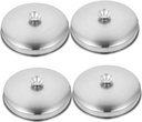 PAREKS 4pcs Stainless Steel Steamer Lid Frying Pan Stainless Steel Stainless Steel Griddle Indoor Griddle Steak Lid Grill Press Cover Steamer Cover Melting Dome Food Covers for Indoor/1411