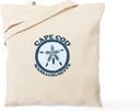 CafePress Cape Cod MA Sand Dollar Design Tote Bag Reusable Natural Beige Canvas Shopping Bag