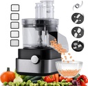 5 In 1 Electric Vegetable Chopper, Commercial Food Processor, Meat Grinder Multifunctional Food Chopper, 2-Speed 600 Watt Motor with 5 Stainless Steel Blades for Restaurant Home Use