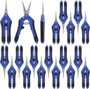 20 Pack 6.5 Inch Garden Pruning Scissors, Hand Pruner with Stainless Steel Blades, Sharp Point Gardening Shears Cutter, Gardening Pruning Shear, Supplies & Accessories(Blue)