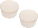2 Pack Round Dessert Boxes Cheese Cake Carrier Cake Holder Wooden Material Baked Goods