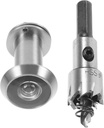 Mikikit 1set Door Peephole Viewer with Drill for Easy Installation Metal for Home Office Hotel Privacy Use