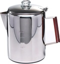 Camping-Fire Coffee Percolator Stovetop Pot- Stainless Steel Stove top Coffee Pot, Unleash Flavor in the Great Outdoors (12 Cups)