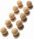 WEICHUAN 10PCS Ball with Base Shape Unfinished Wood Drawer Knobs Pulls Handles - Cabinet Furniture Drawer Knobs Pulls Handles (Diameter: 1-3/8 Inches Height: 1-3/4 Inch)