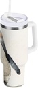 40 oz Tumbler With Handle and Straw Lid, Stainless Steel Vacuum Insulated Tumbler for Water, Iced Tea or Coffee, Easy to Clean (Penguin)