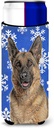 Winter Snowflakes Holiday German Shepherd Ultra Beverage Insulators for slim cans
