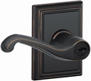 SCHLAGE F51A FLA 716 ADD Flair Lever with Addison Trim Keyed Entry Lock, Aged Bronze