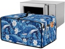 Daisy Dolphin Ocean Print Toaster Oven Cover, Anti Scratch Bread Maker Cover Dust & Fingerprint Protection Washable Kitchen Small Appliance Covers (Medium-16.1 * 19.71 * 10 inches)
