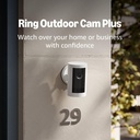 Introducing Ring Outdoor Cam Plus, Battery — Wide-Angle 2K Video with Ring Vision, Low-Light Sight for full-color night vision, Mount-Anywhere Versatility, White