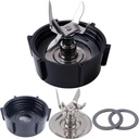 Oster Blender Replacement Parts Kit - 6-Fin Ice-Crushing Blade, Jar Base Cap, and Two Rubber O-Ring Gaskets (4-Piece Accessory Refresh Set)