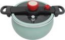 7L Anti Stick Micro Pressure Cooker, Binaural Clip Pressure Canner, Soup Meat Slow Cooker with Visual Pot Lid, Multifunctional Rice Cooker for Induction Cooker Gas Range (Azure