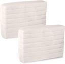 Tatuo 2 Pcs Indoor Air Conditioner Cover for Window Units Double Insulated AC Unit Covers for Inside with Drawstring White(21 x 14 x 3 Inch)
