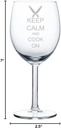 Wine Glass Goblet Keep Calm and Cook On Chef Knives (10 oz)