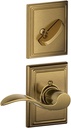 Schlage F59 ACC 609 ADD Addison Collection Accent Left-Handed Handleset Interior Lever, Antique Brass