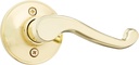 Schlage J Dexter by Schlage Bright Brass Left-Handed Dummy Door Lever