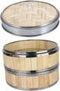 KICHOUSE Bamboo Stainless Steel Dimsum Steamers Large Capacity Food for Chinese Kitchenware Safe Reusable Car Buns