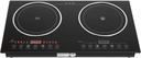 Induction Cooktop 2 Burner, 1200W Double Induction Cooktop Electric Countertop Stove Portable Inductions Cooker with Safety Lock and Anti-slip Mats(8 Gear Firepower)