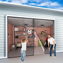 Door Magnet Screen, 45x90 inch Screen Door Net Curtain for Sliding Hands Free Magnetic Fits French Doors Black WYJ9N