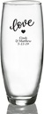 Personalized Color Printed Stemless Champagne Glass - Love - Black - 12 pack