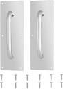 VRSS 2 Pack 201 Stainless Steel Satin Finish Door Pull Handles, 100mm Width x 300mm Height x 1.2mm Thick, 180mm Hole to Hole, 200mm Handle Length, 19mm Pull Diameter
