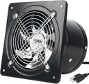 14 Inch Exhaust Fan with Plug, Through-the-Wall Ventilation Fan with Light Weight Pure Copper Motor, for Laundry Room, Toilets, Garage, and Shopping Mall, 110V (14 inch, black)